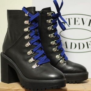Black Rocker Leather Boots